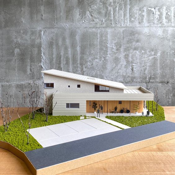 Voorbeeld van een architectuurmaquette